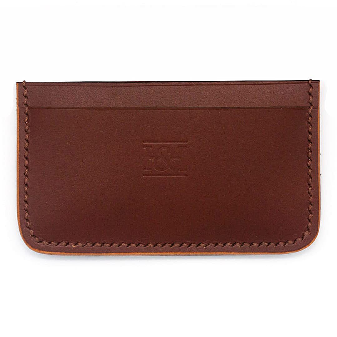 2 slot leather cardholder with classic slots.