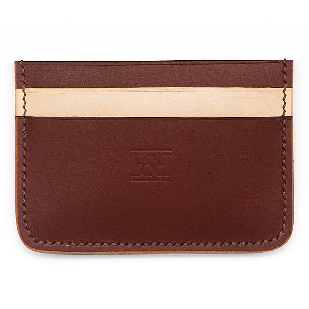 4 slot leather cardholder with classic slots.