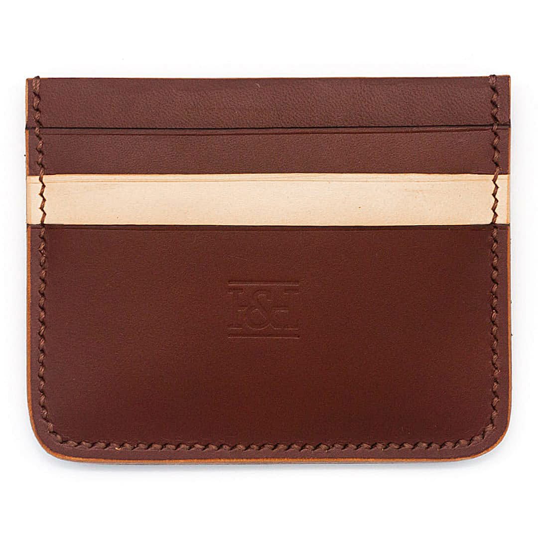 6 slot leather cardholder with classic slots.